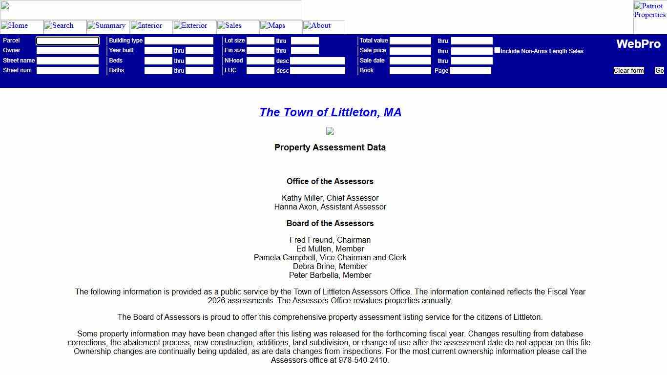 Patriot Properties Littleton WebPro