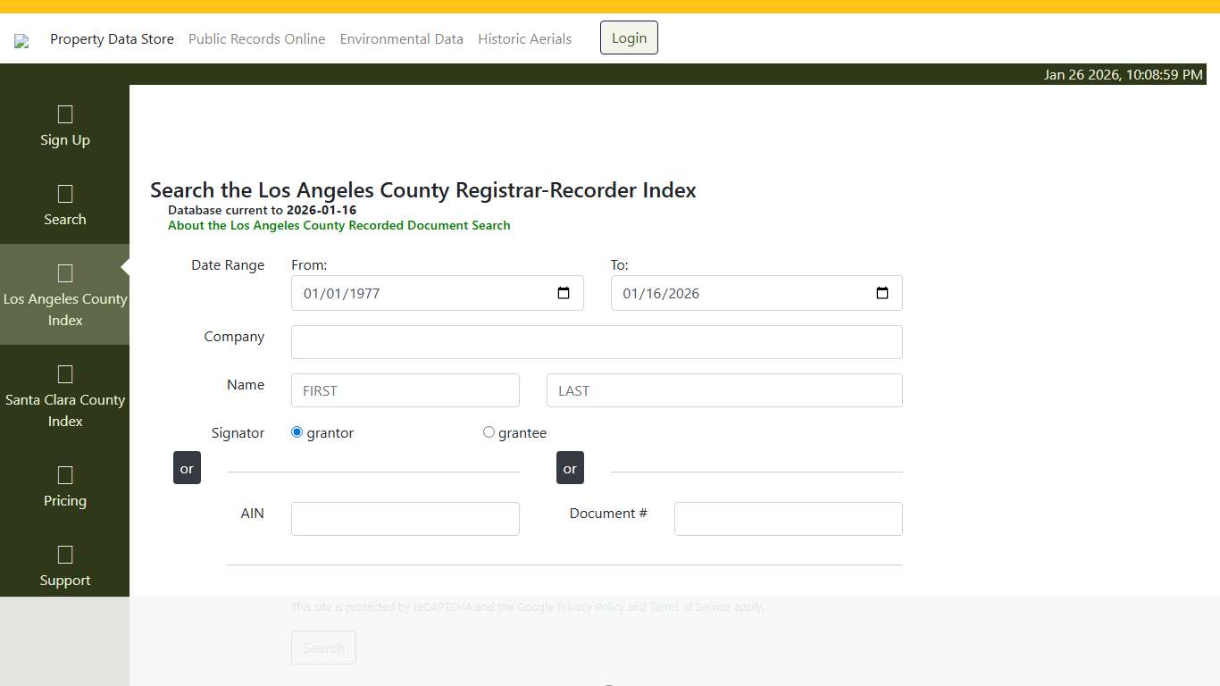 NETR Online •Los Angeles County Registrar-Recorder Index